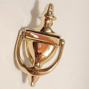 BRASS Victorian Urn Style Door Knocker with Hardware 7" long